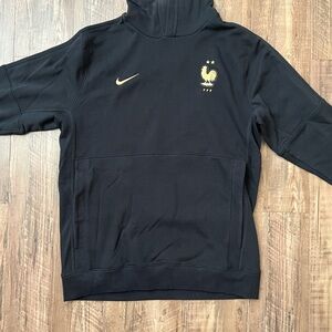 Nike Black Hoodie with Gold Logo